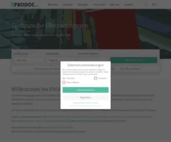 Prodoc.de(Willkommen bei PRODOC) Screenshot