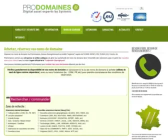 ProDomaines.com(ProDomaines) Screenshot