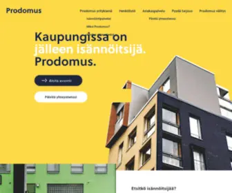 Prodomus.fi(Nykypäiväinen isännöitsijä taloyhtiöille pääkaupunkiseudulla) Screenshot