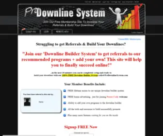 Prodownlinesystem.com(Free Traffic Exchange) Screenshot