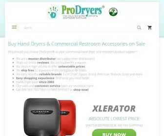 Prodryers.com(Commercial Hand Dryers) Screenshot