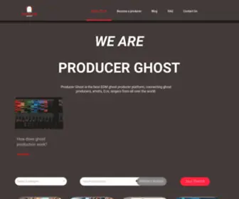 Producerghost.com(EDM Ghost Producer Services) Screenshot