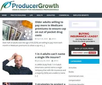 Producergrowth.com(Practical Advice For Insurance Professionals) Screenshot