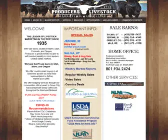 Producerslivestock.com(Producers Livestock Marketing Association) Screenshot