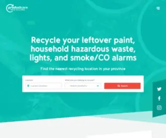 Productcare.org(Recycle Paint) Screenshot