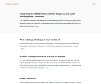 Productfirst.org(Product First) Screenshot
