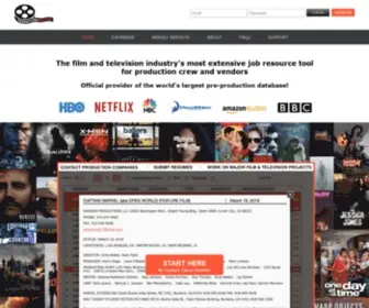 Productionbulletin.com(Film and Television Crew Jobs) Screenshot