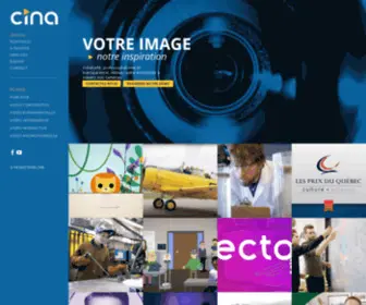 Productionscina.com(Cina est une maison de production œuvrant dans le domaine de la création vidéo) Screenshot