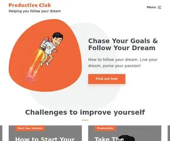 Productiveclub.com(How to chase your dream) Screenshot