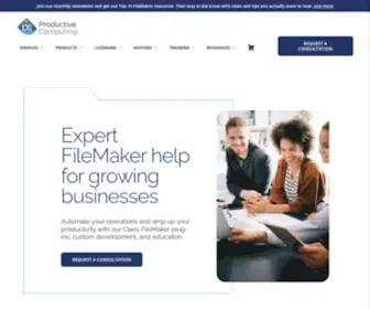 Productivecomputing.com(Claris FileMaker developers of custom solutions and plug) Screenshot