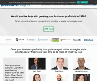 Productiveinsights.com(Online business growth strategies that actually work) Screenshot