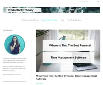 Productivitytheory.com(Productivity, Work, Health & Wellness Blog) Screenshot