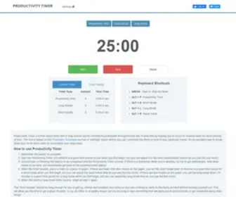 Productivitytimer.com(Productivity Timer) Screenshot