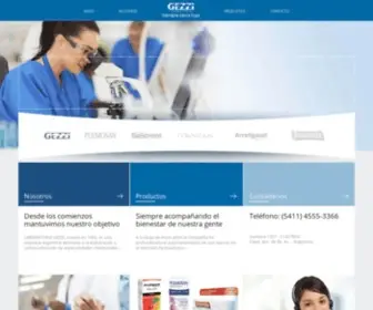 Productosgezzi.com.ar(Laboratorios Gezzi) Screenshot