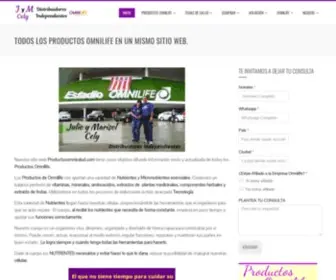 Productosomnisalud.com(Toda la información de los productos omnilife en un mismo sitio web) Screenshot