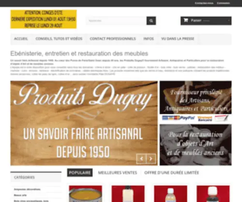 Produits-Dugay.com(Ebénisterie) Screenshot