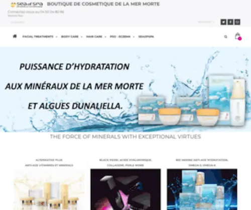 Produits-Mer-Morte.com(SeaOfSpa-France cosmétiques aux minéraux de la mer Morte) Screenshot