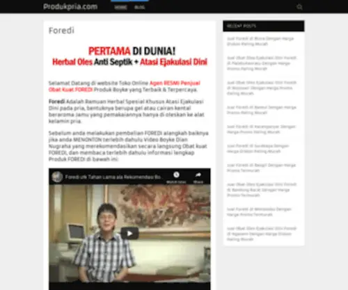 Produkpria.com(Jual Obat Kuat Foredi Rekomendasi Dr Boyke) Screenshot