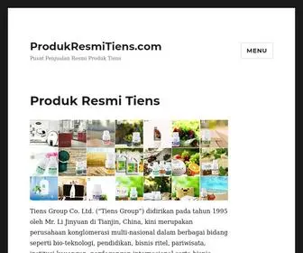 Produkresmitiens.com(Pusat Penjualan Resmi Produk Tiens) Screenshot