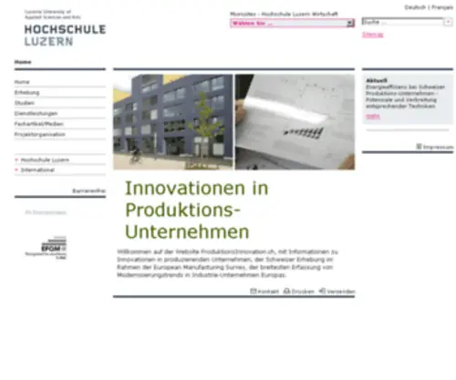 Produktionsinnovation.ch(Produktionsinnovationen) Screenshot