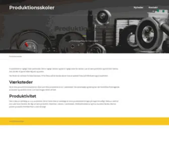 Produktionsskoler.dk(Produktionsskoler i Danmark) Screenshot