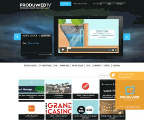 Produwebtv.be(Société de production audiovisuelle en Belgique) Screenshot