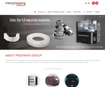 Prodways-Group.com(Prodways Group offre une solution d’impression 3D professionnelle et industrielle intégrée) Screenshot