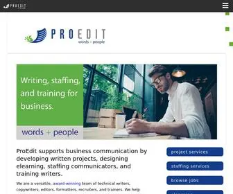 Proedit.com(Business Communication Development & Staffing) Screenshot