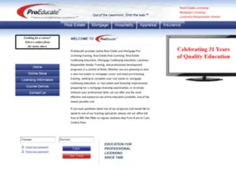 Proeducate.com(Real estate) Screenshot