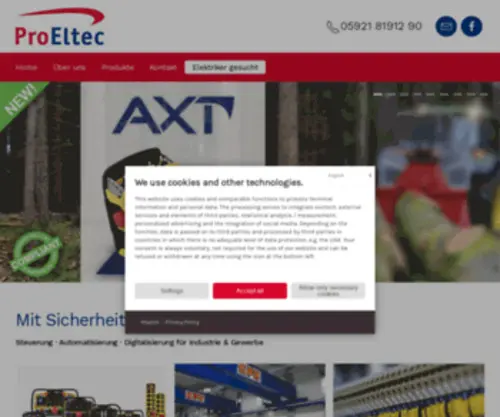 Proeltec.de(Mit Sicherheit keine Grenzen) Screenshot