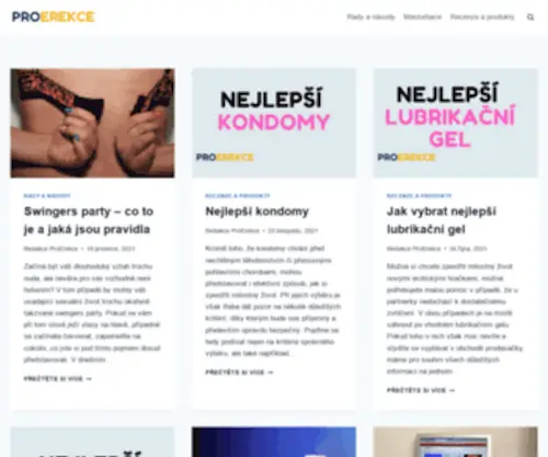 Proerekce.cz(Magazín o erekci) Screenshot