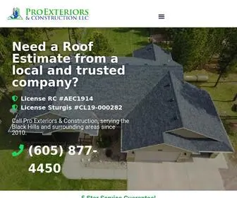 Proexteriorsrc.com(Pro Exteriors & Construction) Screenshot