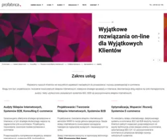 Profabrica.pl(Projektowanie i tworzenie sklepów internetowych) Screenshot