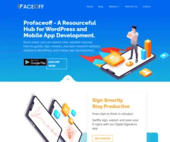 Profaceoff.com(WordPress & Mobile App Development) Screenshot