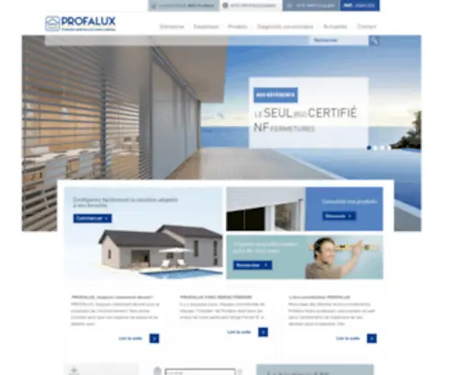 Profalux.com(Profalux, volets roulants, brise-soleil orientable, porte garage) Screenshot