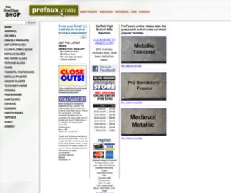 Profaux.com(Products and Services for the Decorative Arts) Screenshot