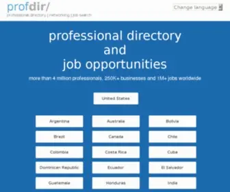 Profdir.com(Professional directory) Screenshot