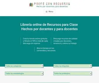 Profeconrecursos.com(Descarga recursos educativos) Screenshot