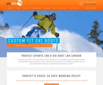 Profeet.co.uk(Custom fitted ski boots) Screenshot