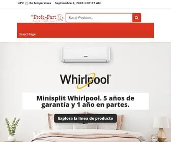 Profepart.com.mx(Proveedora de accesorios y aire acondicionado) Screenshot