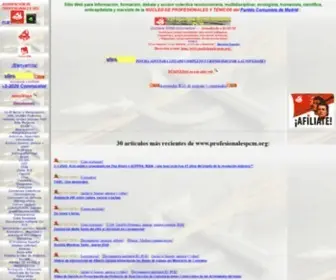 Profesionalespcm.org(NUCLEO DE PROFESIONALES Y TECNICOS DEL PCM) Screenshot