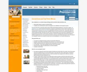 Professay.com(Custom Essays & Term Papers Writing Service) Screenshot