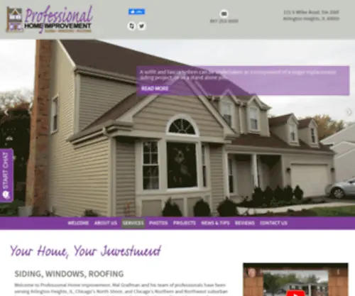 Professional-Siding.com(Professional Home Improvement) Screenshot