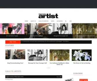 Professionalartistmag.com(Professional Artist Magazine) Screenshot