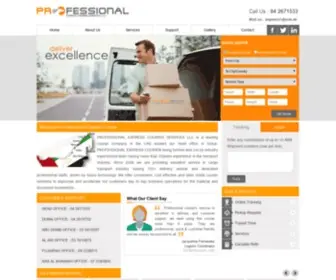 Professionalcourier.ae(PROFESSIONAL EXPRESS COURIER SERVICE LLC) Screenshot