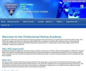 Professionaldivingacademy.com(Professional Diving Academy) Screenshot