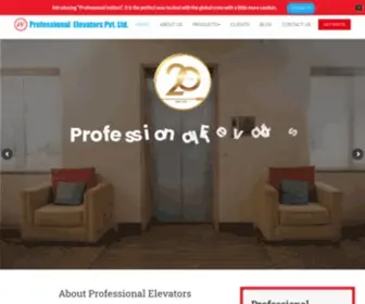 Professionalelevators.com(Professional Elevators) Screenshot