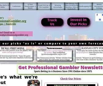 Professionalgambler.org(Expert Picks and Predictions from JV Miller and) Screenshot