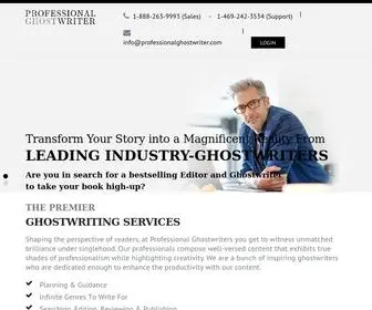 Professionalghostwriter.com(Ghostwriting Services for Hire) Screenshot