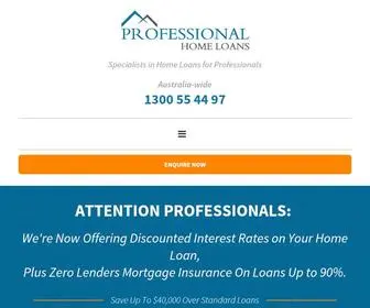 Professionalhomeloans.com.au(Home Loans For Professionals) Screenshot